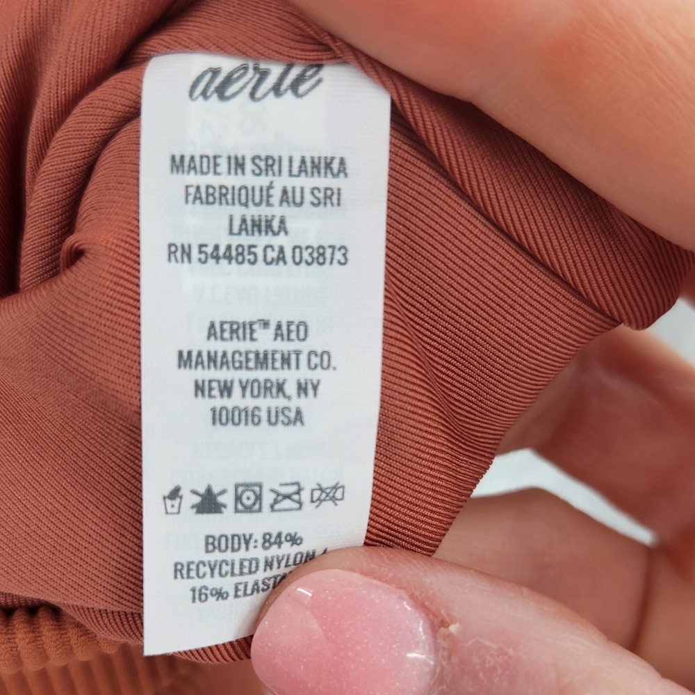 New Aerie Ribbed One Knot Swimsuit Medium Long - Picture 7 of 11